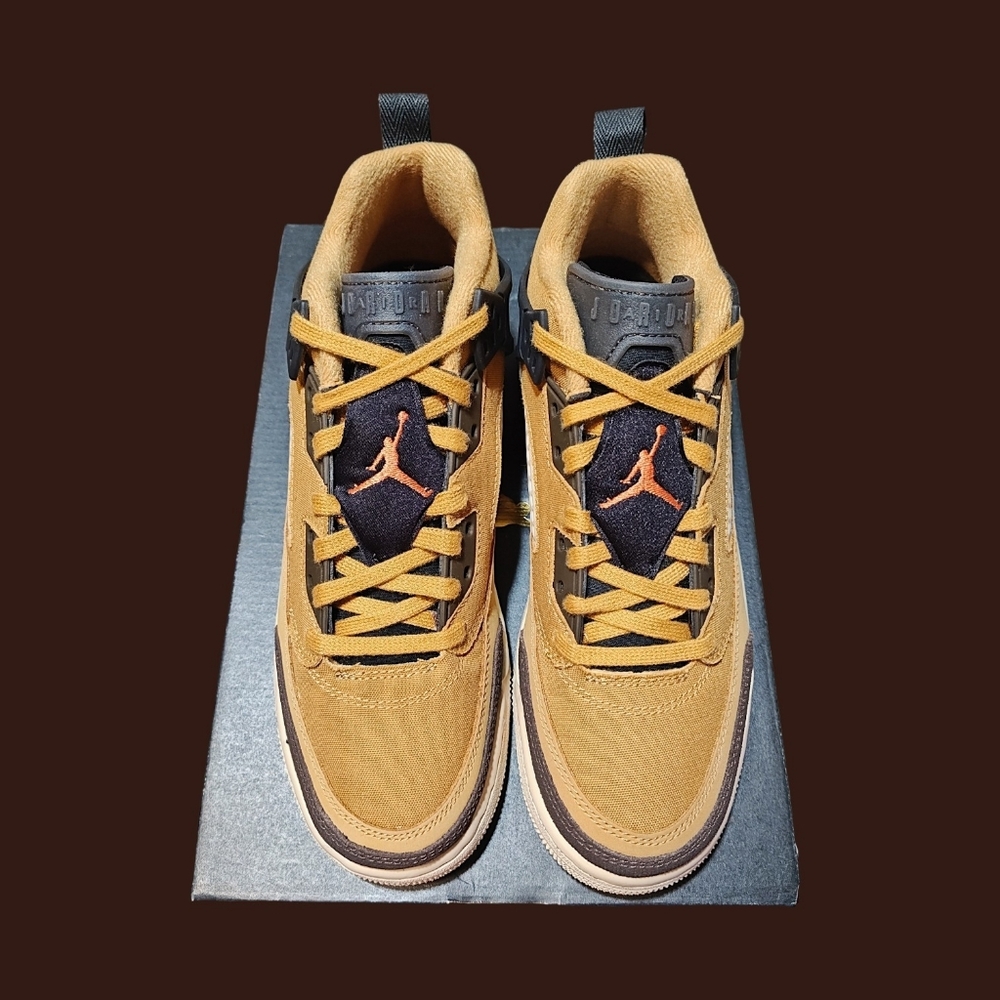 🚻 6.5Y US — Jordan Spizike Low GS 2024 [FLAX/BAROQUE BROWN–BLACK] FQ1759-202 - Picture 2 of 9